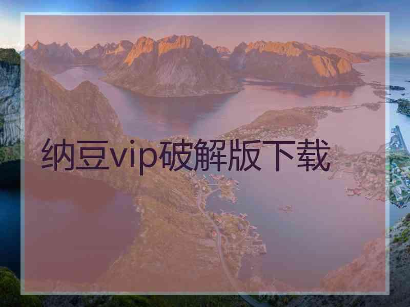 纳豆vip破解版下载