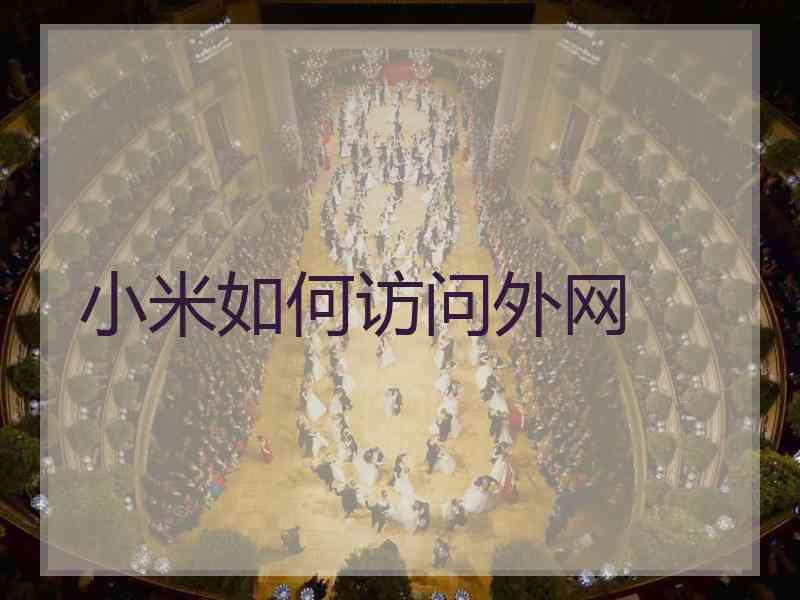 小米如何访问外网